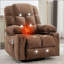 Fauteuil à bascule massant, inclinable et massant pour adultes avec 2 porte-gobelets-1841052767