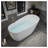 60" Freestanding Acrylic Bathtub with Pop-Up Drain and Integrated Overflow, Glossy White Finish, Brushed Gold Drain Cover