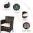 3-Piece Outdoor Rattan Wicker Furniture Set, Beige