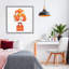 Estampe orange avec sac à main et ballons orange, design par Amanda Greenwood-95810145-95810157