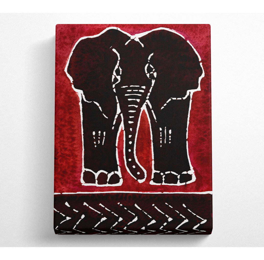 Aborigine Roter Elefant - Druck