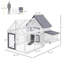 Poulailler 65 po en bois avec couloir détachable, poule de poulailler en plein air avec nichoir, plateau amovible, perchoirs, rampe, pour jardin