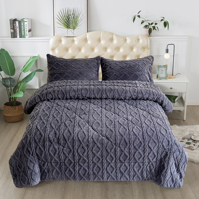 Jeté en tricot Rodier, Grand, gris