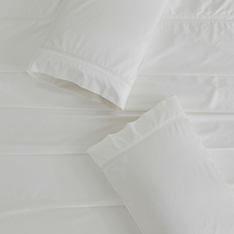 Draps 100% coton 400 fils égyptien 400 fils soyeux et doux en satin de coton tissé 16 po, Ensemble de draps pour grand lit