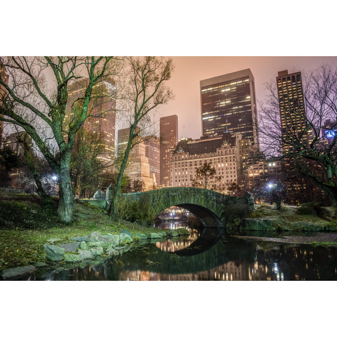 Gapstow Brücke bei Nacht - Leinwandbild