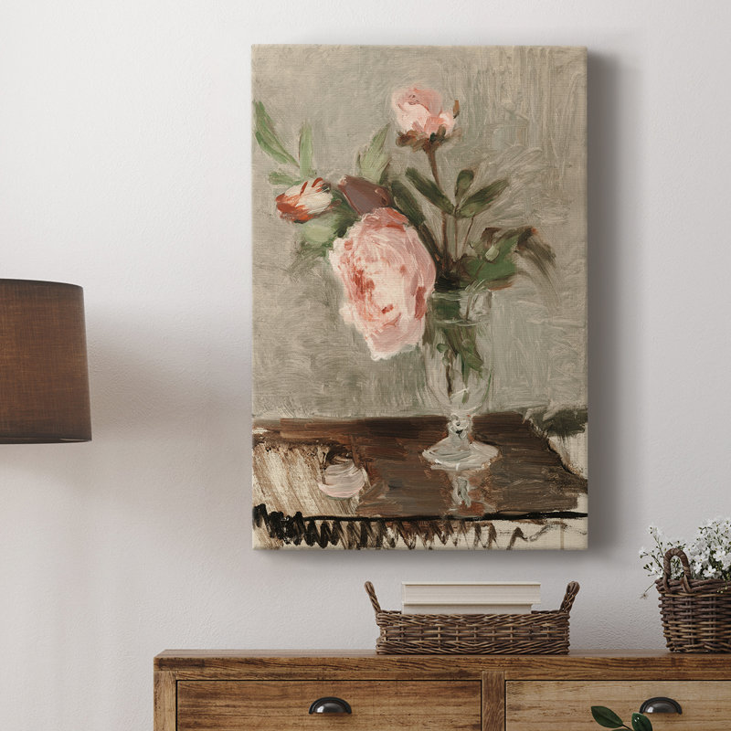Motif floral rétro CCXLVIII - Cavas enveloppés de galerie, H 18 po x l 12 po