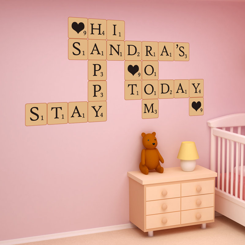 Scrabble Puzzle Lettering Wall Sticker