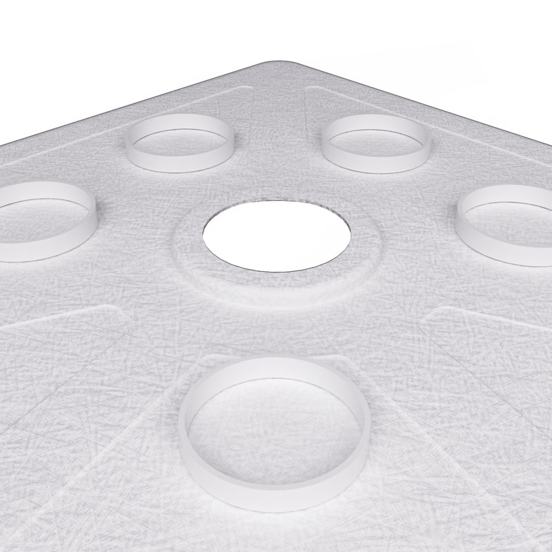 36 In. D X 36 In. W  Neo-Angle Shower Base In White