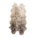 Lalo Sheepskin Ombre Area Rug in Beige Ombre