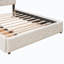 Lit plateforme capitonné simple avec rangement Charissa