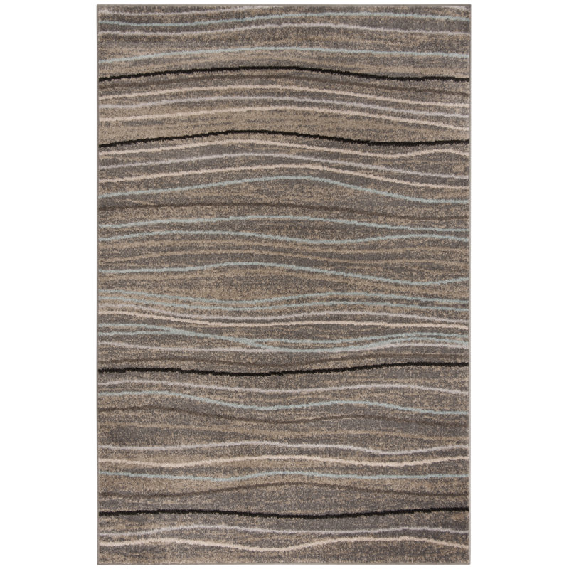 South Hadley Abstract Hand Woven Area Rug, Rectangle 201 x 279 cm