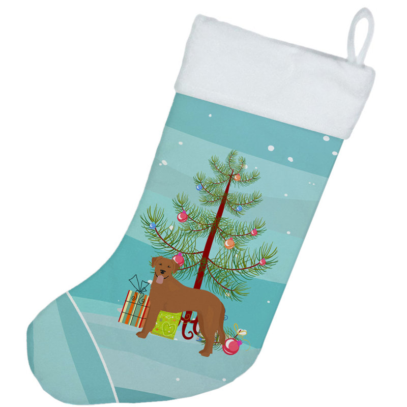 Chaussette de noël joyeux de noël, Goldador brun