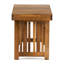Table d'appoint en bois - avec plateau à lattes, pliable, 21,26 po x 13,5 po 16,01 style pliable pour un espace élégant, l 21,26 po x P 13,5 po x H 16,01 po