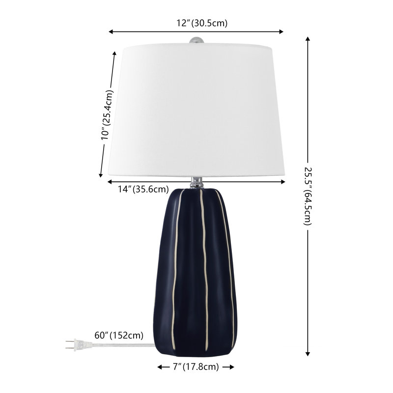Jude Navy Blue Ceramic Table Lamp