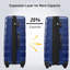 Ensemble de valise à roulettes 3 pièces avec serrure TSA 20 "24" 28 "En stock