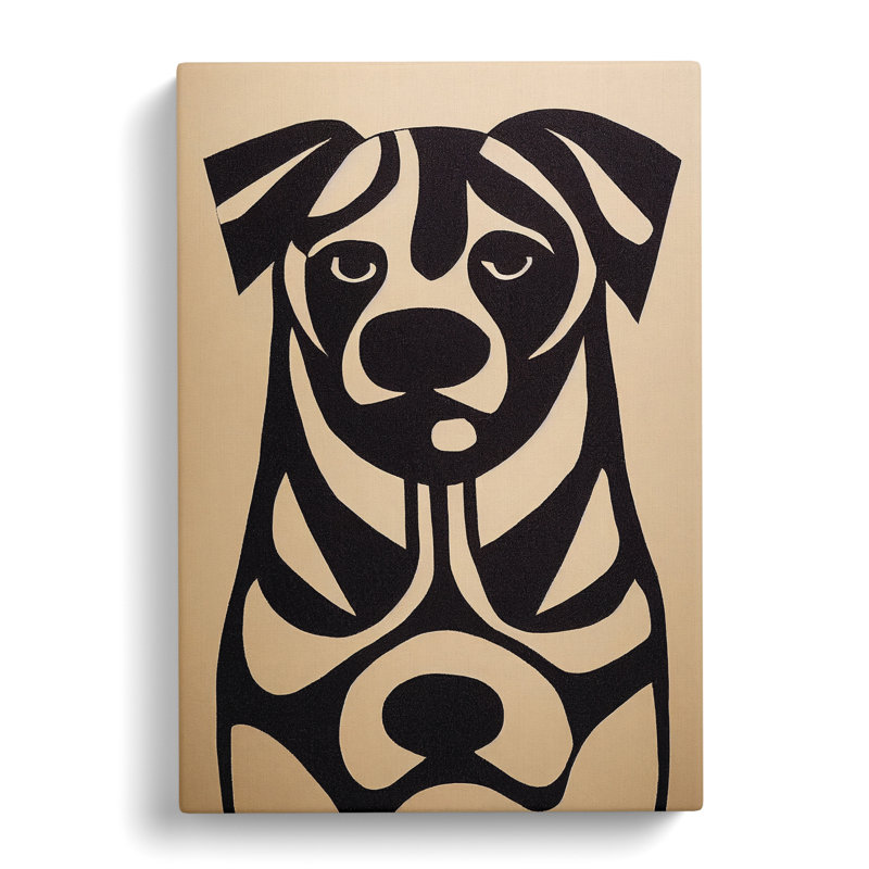 XC1022-1845X Dog Stamp No.2 Abstract - Wrapped Canvas Print, 76cm H x 50cm W x 3cm D