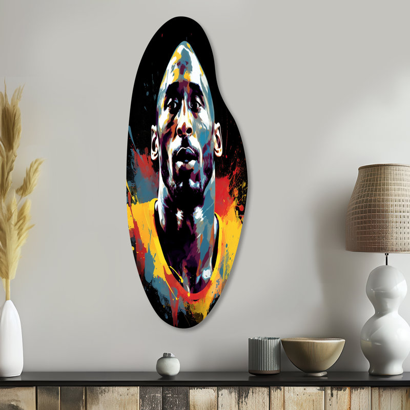 Art mural asymétrique Kobe Memory III - Sport Basketball, H 38 po x l 15 po