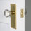 Nostalgic Warehouse Neoclassical Plate Privacy (Bed & Bath) with Crystal Neoclassical Knob