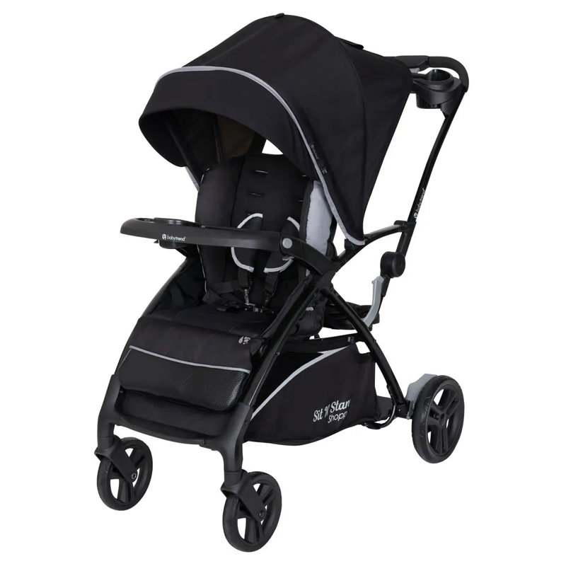 Sit N Stand® 5-In-1 Shopper Stroller  - Kona, Black