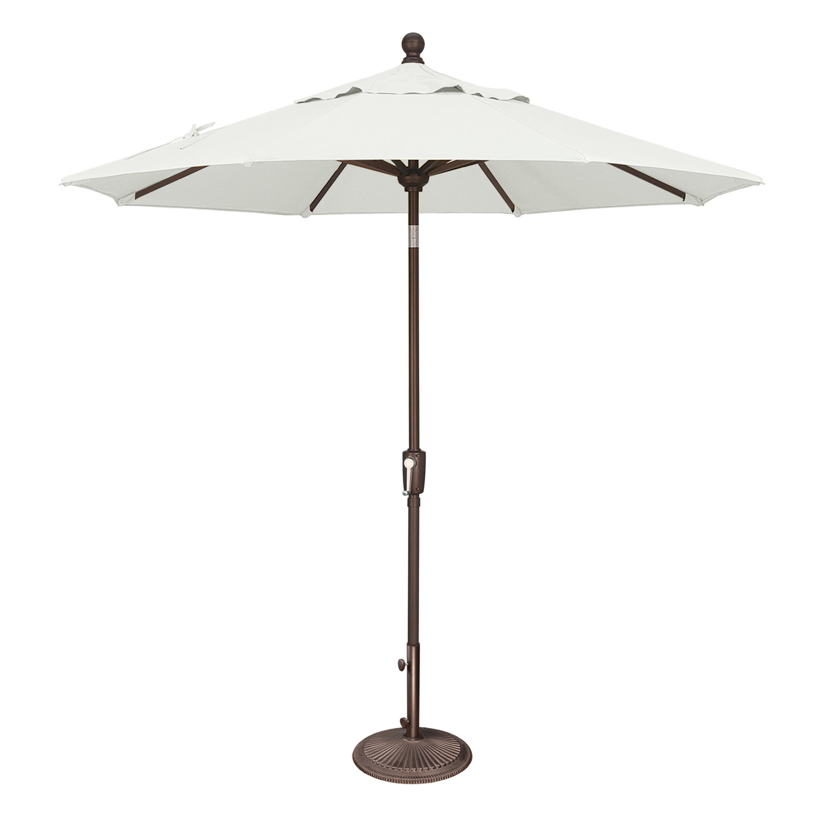 Launceston Market Umbrella, Bronze, Natural Sunbrella Acrylic, 96" H x 90" W x 90" D