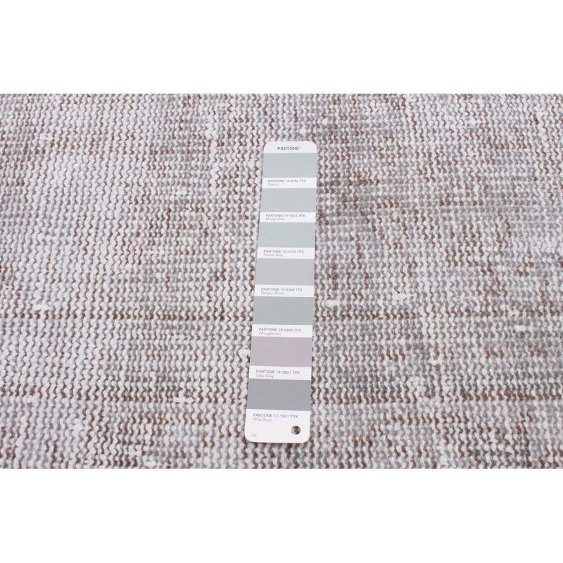 Tapis gris clair à transition de couleur 5 pi 7 po x 8 pi 8 po