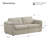 Makena 88.2" W Modern Upholstered 2-Piece Sofa with Wide Arms & Deep Supportive Cushions-122255988