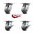 4 Piece Thermoplastic Rubber Caster Set