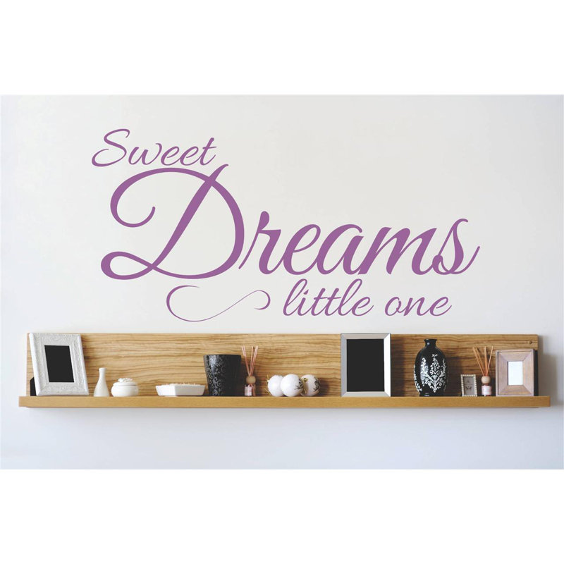 Décalcomanie murale little rêve little one, H 12 po x l 30 po x P 0,16 po, Mauve