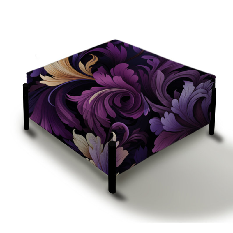 Deep Purple Royal Ragdolls - Paisley Large Square Ottoman