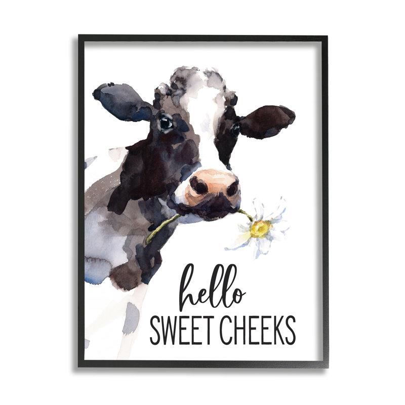 Hello Sweet Cheekes Country, Giclée encadrée noir minuit, H 14 po x l 11 po x P 1,5 po