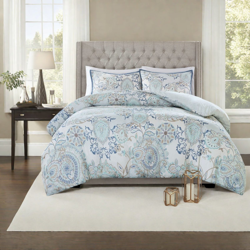 Ensembles de literie pour grand lit réversible en coton, maison chic chic décontractée