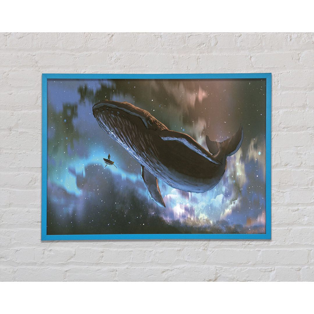 The Whale In Space von Unkown - Einzelne Bilderrahmen Kunstdrucke