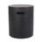 Light Weight Concrete Outdoor Side Table With Simple Cylindrical Structure And Cutout Handle