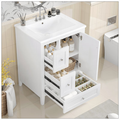 Meuble-lavabo de 24 po avec rangement