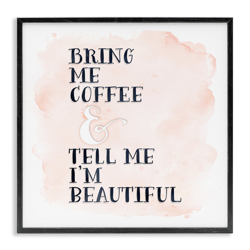 «Bring Me Coffee» par Tara Moss, Giclée encadrée noir minuit, H 12 po x l 12 po