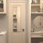 Miroir de porte doré 47 x 14 po.-882833920