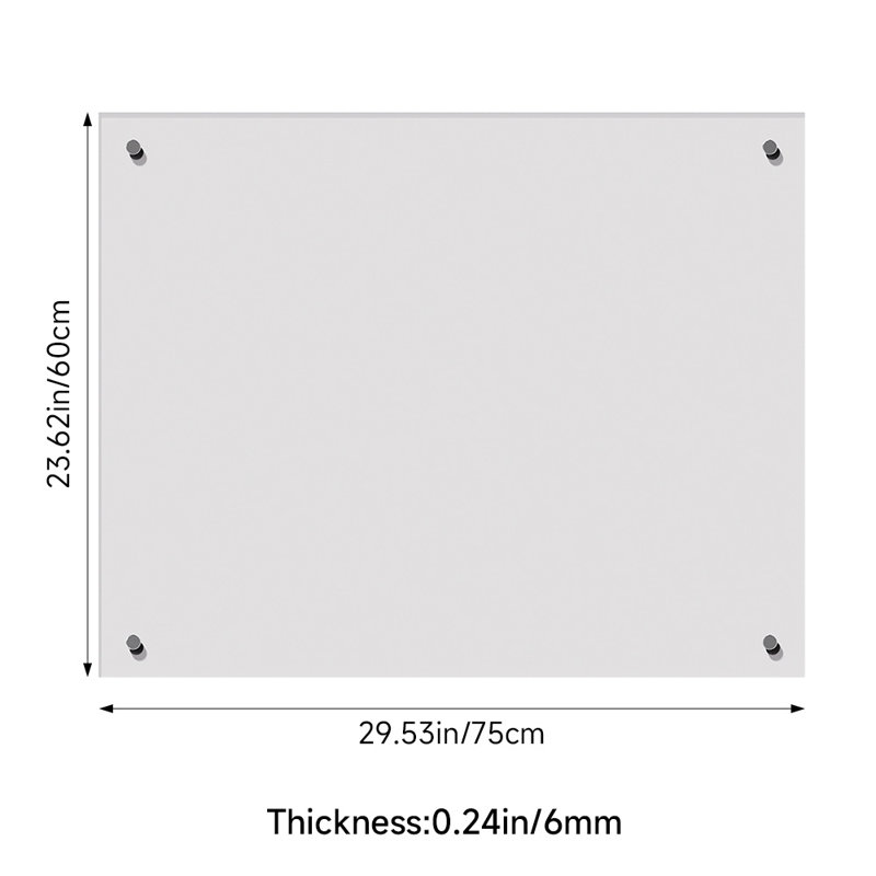 Pre-Drilled Tempered Glass Splashback for Cookers, Transparent