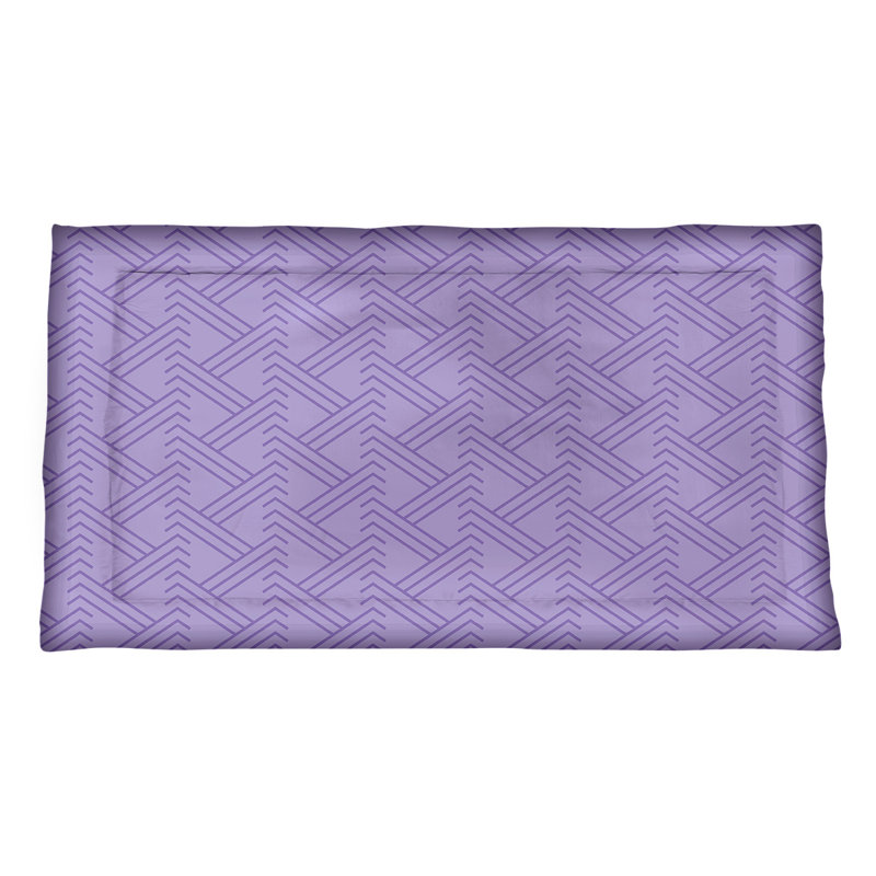 Taie décorative d’oreiller en zig zag classique, Roi, Polyester, Violet