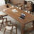 Modern and simple rectangular brown desk-228974835