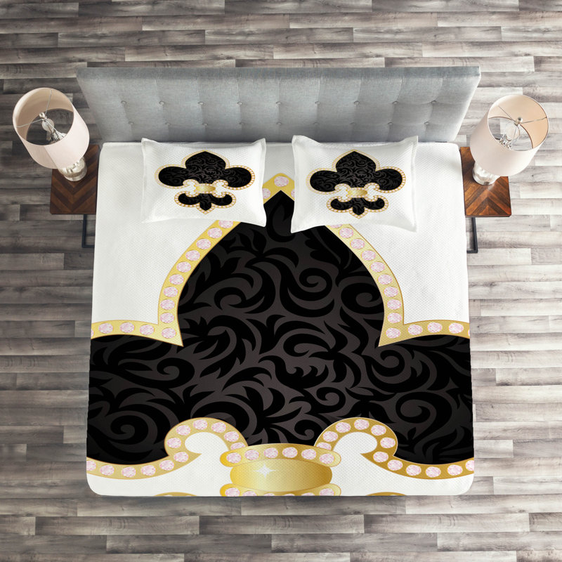 Traditional Polyester Coverlet, King Bedspread + 2 Shams