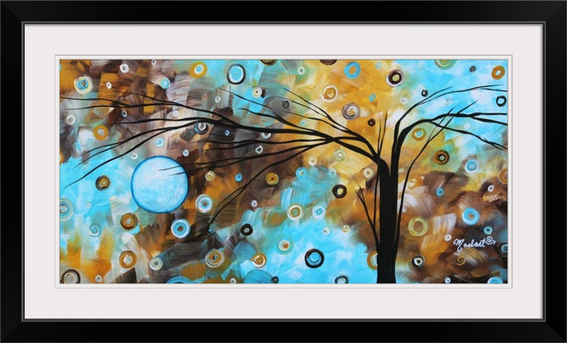 «Baby Blues» par Megan Duncanson - impression, H 32 po x l 56 po x P 1 po, Cadre noir