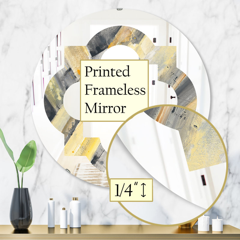 Miroir mural éclectique Quatrefoil, 31,5 po x 31,5 po