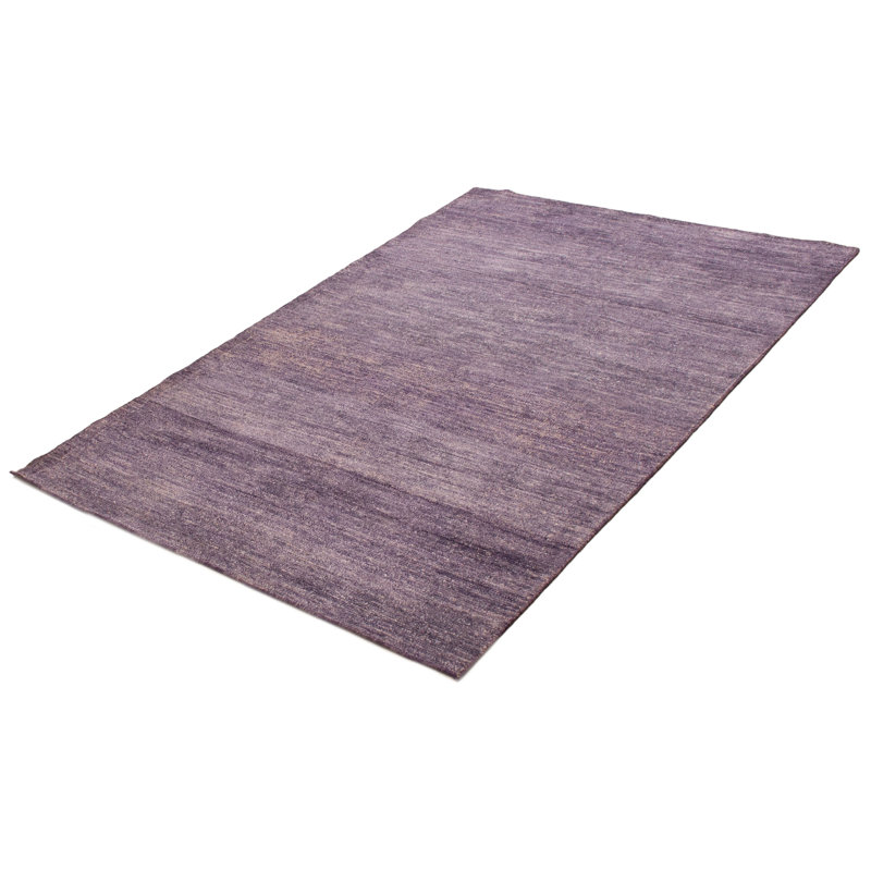 Tapis mauve noué à la main 5 pi 11 po x 8 pi 10 po