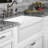 Whitehaus 30” Reversible Single Bowl Fireclay Kitchen Sink: Lip+Fluted, Lip Front Apron-9354223