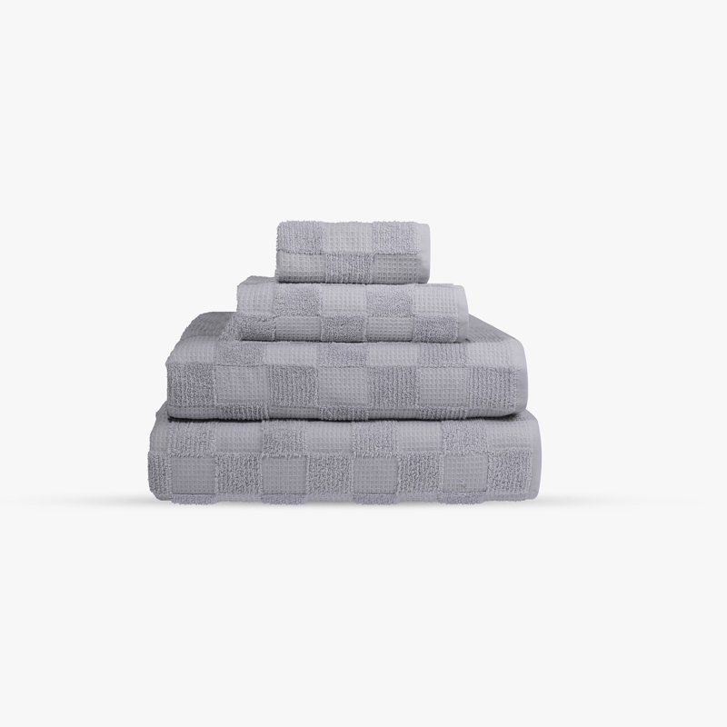 Taylorlynn 2 pcs Turkish Bath Towels Set, Silver