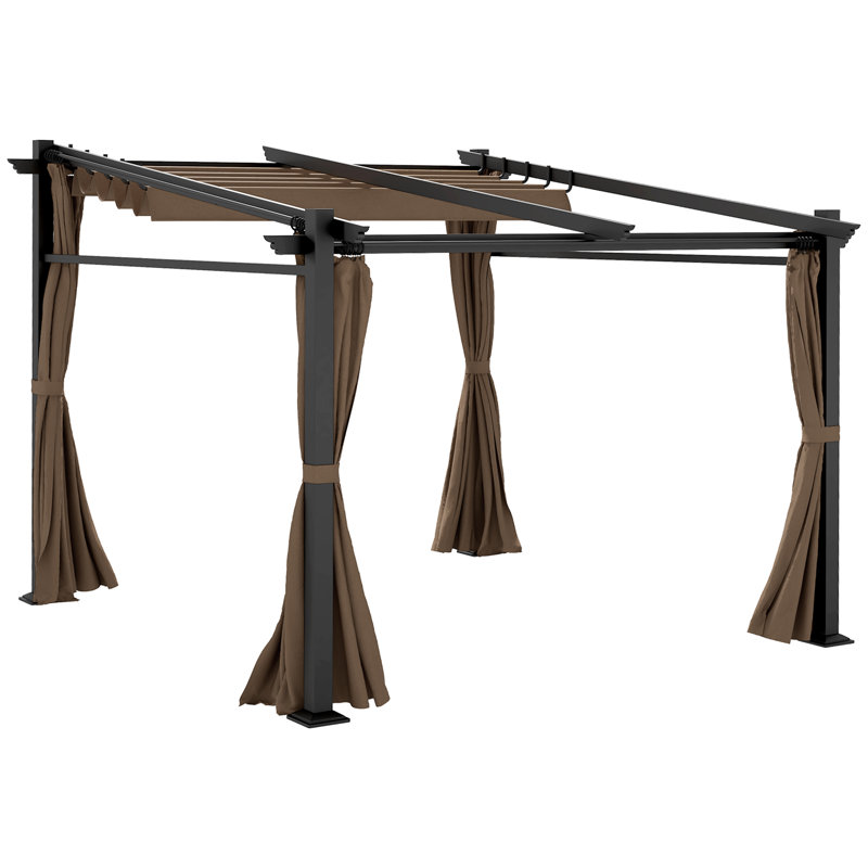 10 pi. L 10 pi. D Pergola en acier avec auvent