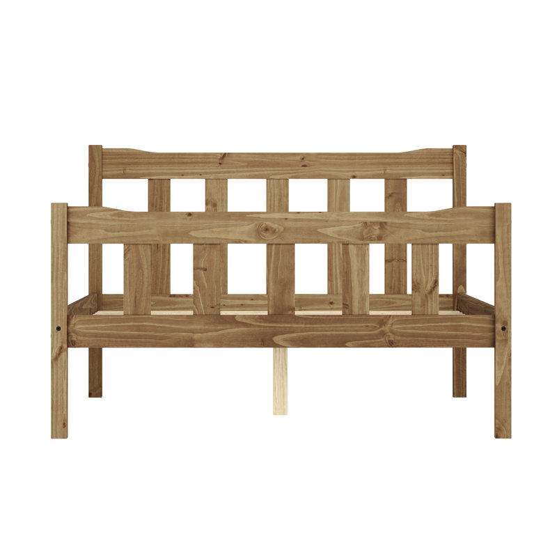 Throop Solid Wood Bed, Double (4'6), Natural