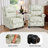 Ameiah Upholstered Farmhouse Recoco Green Manual Push Back Recliner with Solid Wood Legs-1500127634