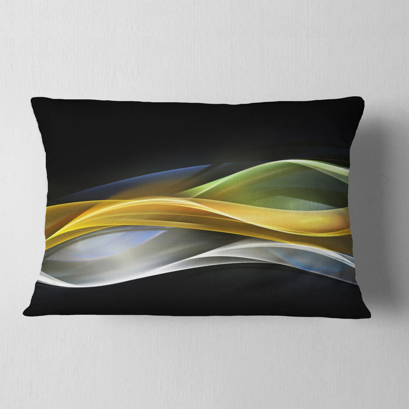 Lignes droites dorées et argentées - coussin imprimé abstrait
