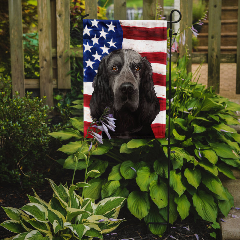 Polyester à 2 côtés 15 x 11 po drapeau de jardin, Épagneul bleu de Picardie